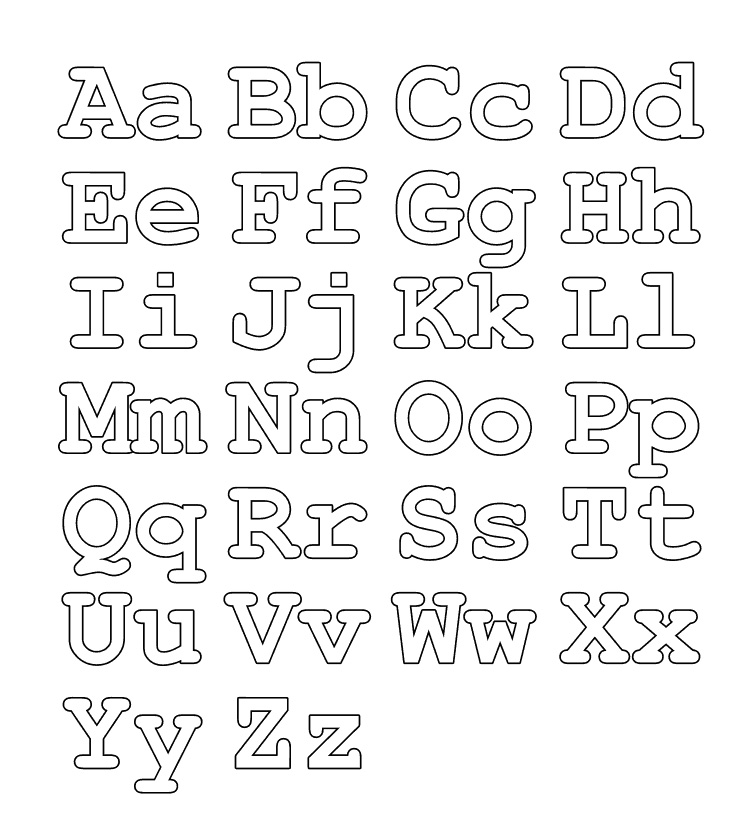 letras del alfabeto espanol para colorear